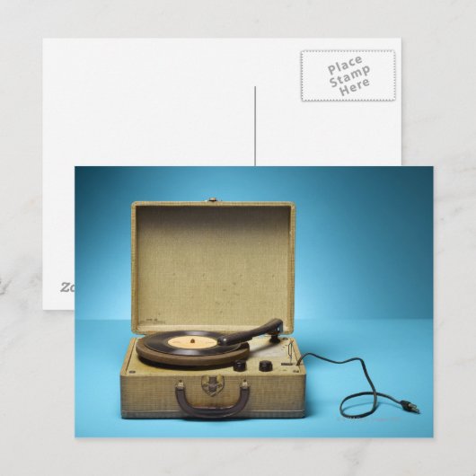 Vintager Tonträger Postkarte (Vorne/Hinten)