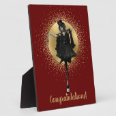 Vintager Top Hat Dancer Glückwunsch Fotoplatte (Seite)