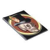 Vintager Top Hat Skull Notizblock (Rechte Seite)