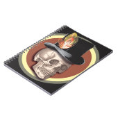 Vintager Top Hat Skull Notizblock (Linke Seite)