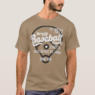 Vintager Toronto Baseball Est 1977 Baseball Fan T-Shirt