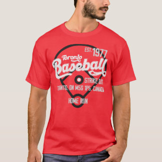 Vintager Toronto Baseball Est 1977 Baseball Fan T-Shirt