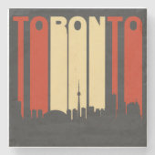 Vintager TorontoCityscape Steinuntersetzer (Vorderseite)