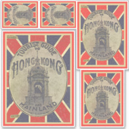 Vintager Touristenführer nach Hongkong mit Union J Aufkleber