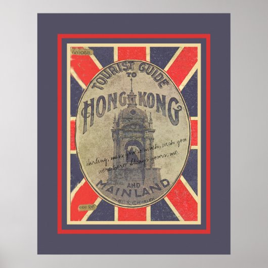 Vintager Touristenführer nach Hongkong mit Union J Poster (Vorne)
