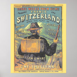 Vintager Touristenführer zur Schweiz Kunst abdecke Poster
