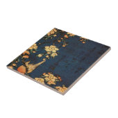 Vintager traditioneller japanisches Papier-Druck Fliese (Seite)