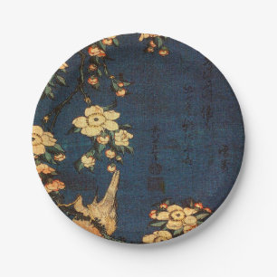 Vintager traditioneller japanisches Papier-Druck Pappteller