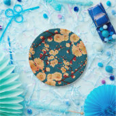 Vintager traditioneller japanisches Papier-Druck Pappteller (Party)