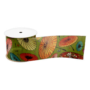Vintager traditioneller japanisches Papier-Druck Satinband