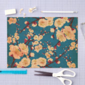 Vintager traditioneller japanisches Papier-Druck Seidenpapier (Handwerk)