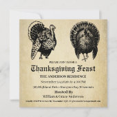 Vintager traditioneller türkischer Erntedank Einladung (Vorderseite)