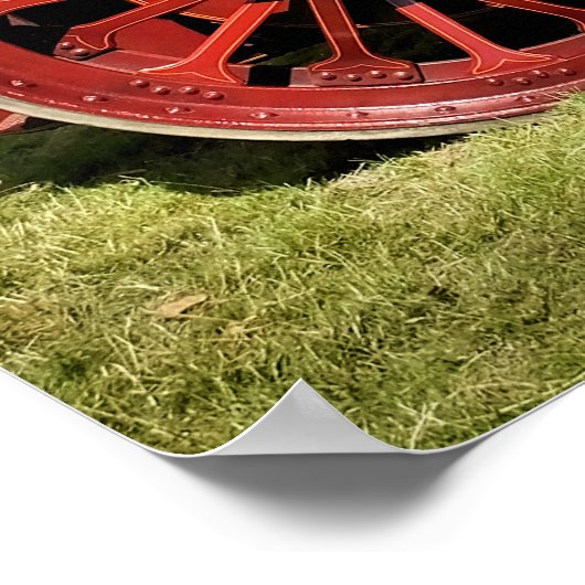 VINTAGER TRAKTIONSMOTOR POSTER (Ecke)