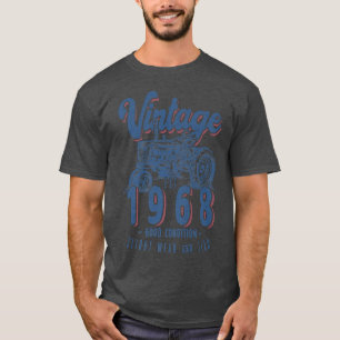 Vintager Traktor Bauer Geburtstag Geboren 1968 & E T-Shirt