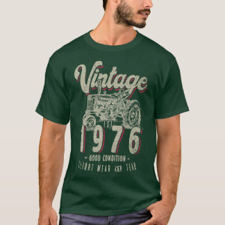 Vintager Traktor Bauer Geburtstag Geboren 1976 & E T-Shirt