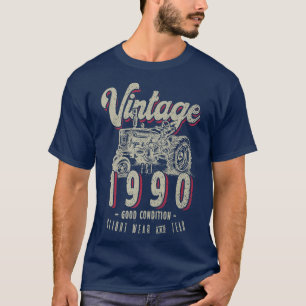 Vintager Traktor Bauer Geburtstag Geboren 1990 & E T-Shirt