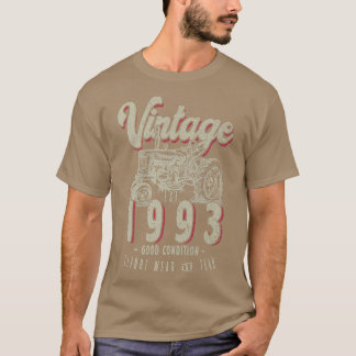 Vintager Traktor Bauer Geburtstag Geboren 1993 & E T-Shirt