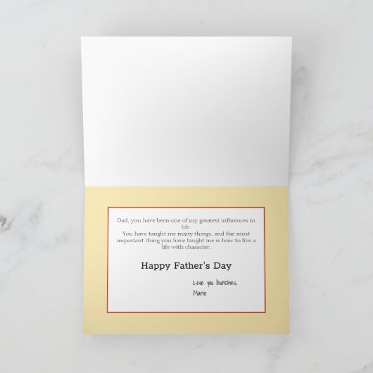 Vintager Traktor des Vaters Karte (Innenseite)