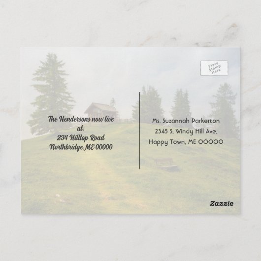 Vintager Traktor Neue Adressenpostkarten Postkarte (Rückseite)