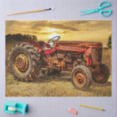 Vintager Traktor Seidenpapier (Basteln)