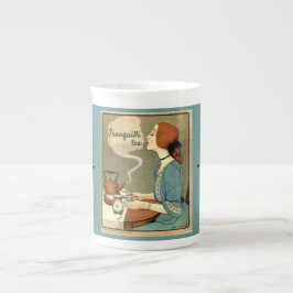Vintager Tranquilli-Tee Tea-riffic Aquamarin Porzellantasse