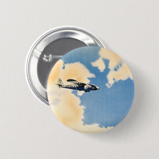 Vintager Transport, Albatross Flugzeug Button (Vorne & Hinten)