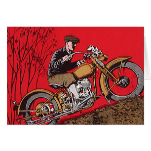 Vintager Transport, antiker Motorradfahrer