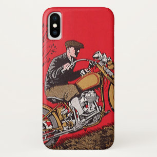 Vintager Transport, antiker Motorradfahrer Case-Mate iPhone Hülle
