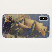 Vintager Transport, Clipper Ships auf See Case-Mate iPhone Hülle (Rückseite (Horizontal))