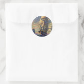 Vintager Transport, Clipper Ships auf See Runder Aufkleber (Tasche)