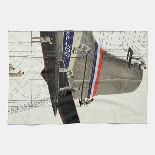 Vintager Transport, Flugzeugwartung Geschirrtuch (Horizontal)