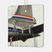 Vintager Transport, Flugzeugwartung Keramikornament (Links)