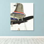 Vintager Transport, Flugzeugwartung Leinwanddruck (Insitu (Holzboden))