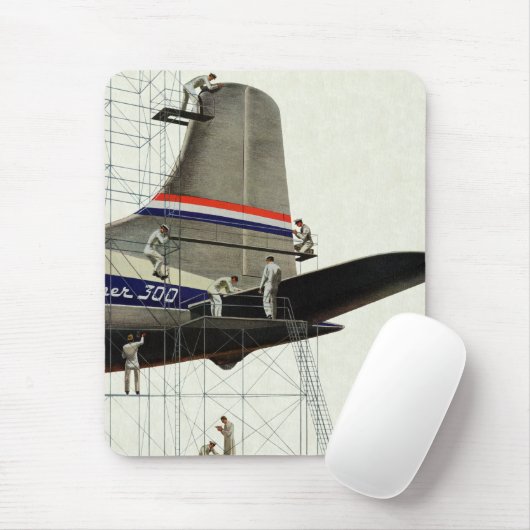 Vintager Transport, Flugzeugwartung Mousepad (Mit Mouse)