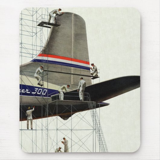 Vintager Transport, Flugzeugwartung Mousepad (Vorne)