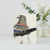 Vintager Transport, Flugzeugwartung Postkarte (Stehend Vorderseite)