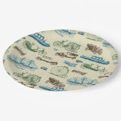 Vintager Transport Pappteller (Schrägansicht)