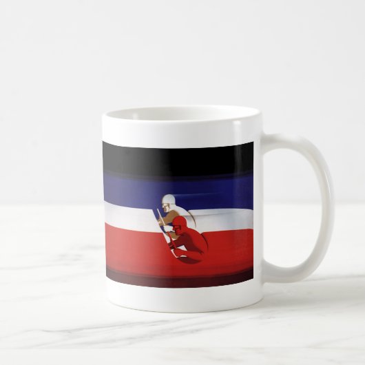 Vintager Transport, Patriotische Rennwagen Kaffeetasse (Rechts)