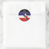 Vintager Transport, Patriotische Rennwagen Runder Aufkleber (Tasche)