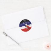 Vintager Transport, Patriotische Rennwagen Runder Aufkleber (Umschlag)