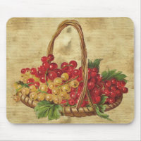 Vintager Traubenkorb Mousepad