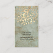 Vintager Tree Wellness & Wellness-Center Therapie Visitenkarte (Rückseite)