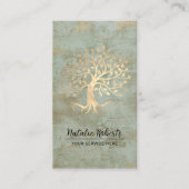 Vintager Tree Wellness & Wellness-Center Therapie Visitenkarte (Vorderseite)