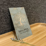 Vintager Tree Wellness & Wellness-Center Therapie  Visitenkarte<br><div class="desc">Vintage Gold Tree Wellness & Wellness-Center Therapie Bronze Business Cards.</div>