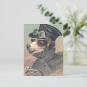 "Vintager Treiberhund" Postkarte (Stehend Vorderseite)