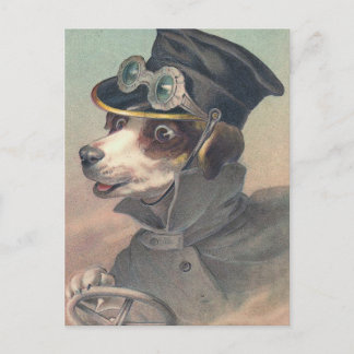 "Vintager Treiberhund" Postkarte