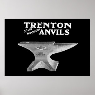 Vintager Trenton Anvil Blacksmithing Poster