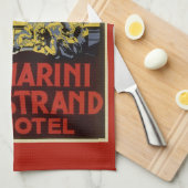 Vintager Trevi-Brunnen, Marini Strand Hotel, Rom Geschirrtuch (Viertel Falte)