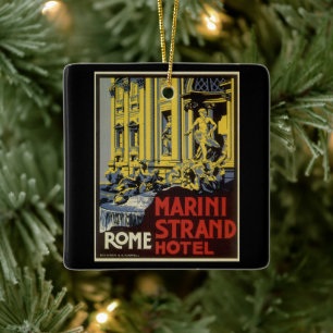 Vintager Trevi-Brunnen, Marini Strand Hotel, Rom Keramikornament