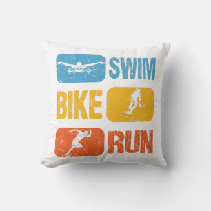 Vintager Triathlon - Swim Bike Run Kissen